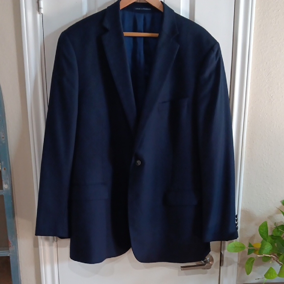 Hart Schaffner Marx HSM 1887 NVY BLAZER w Iconic Mounted Trumpeteer Logo Buttons